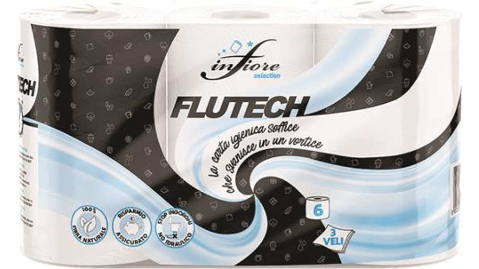 CARTA IGIENICA 6 ROTOLI 3 VELI FLUTECH