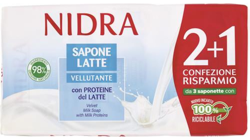 SAPONETTA NIDRA LATTE X 3
