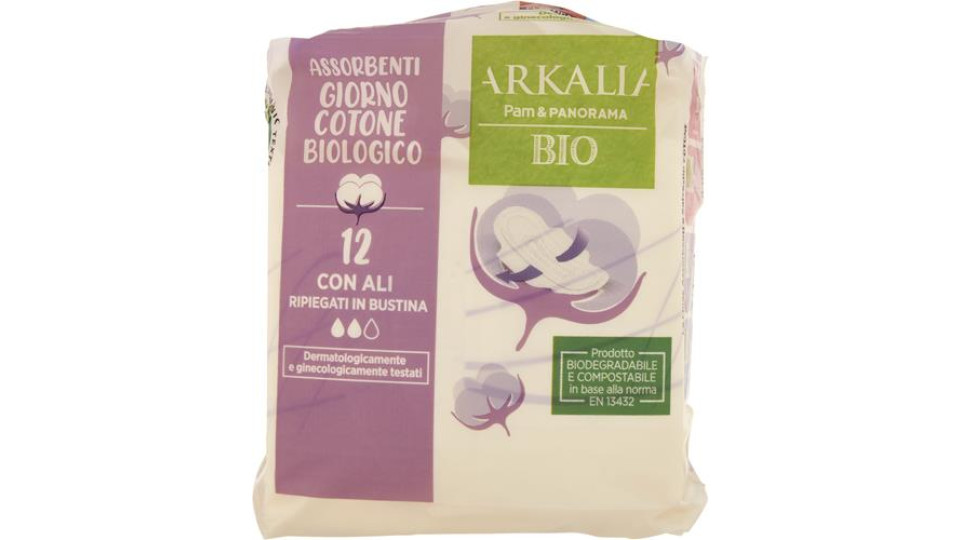 ASSORBENTI COTONE GIORNO ALI RIPIEGATI 12 PEZZI
