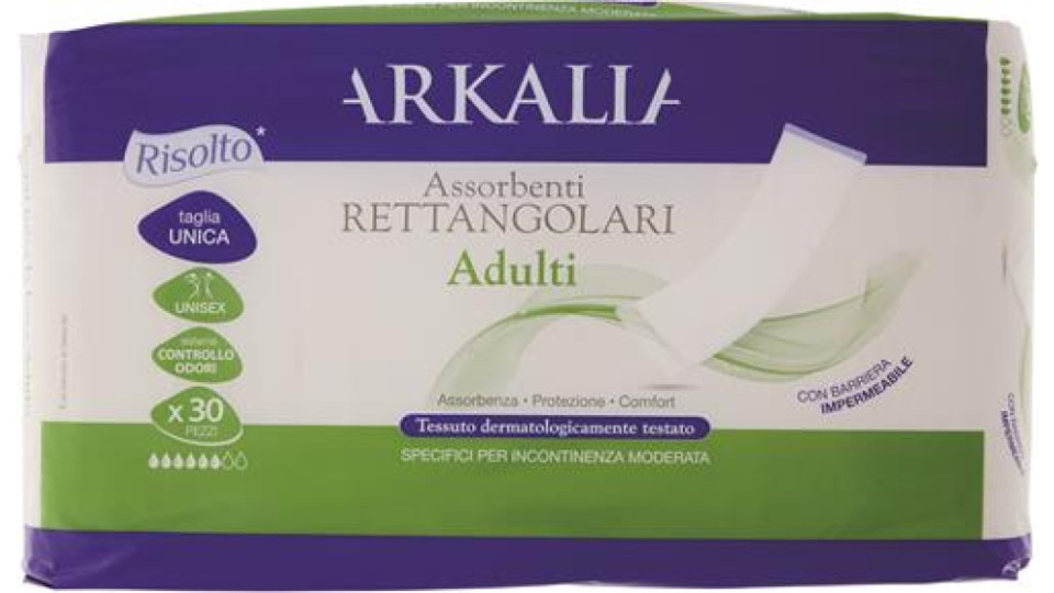PANNOLINI RETTANGOLARI 30 PEZZI