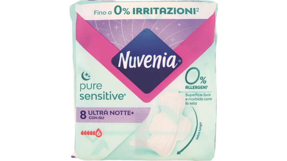 ASSORBENTI PURE SENSITIVE ULTRA CON ALI NOTTE