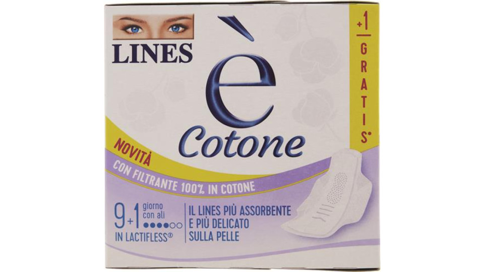 ASSORBENTI COTONE ALI 9+1