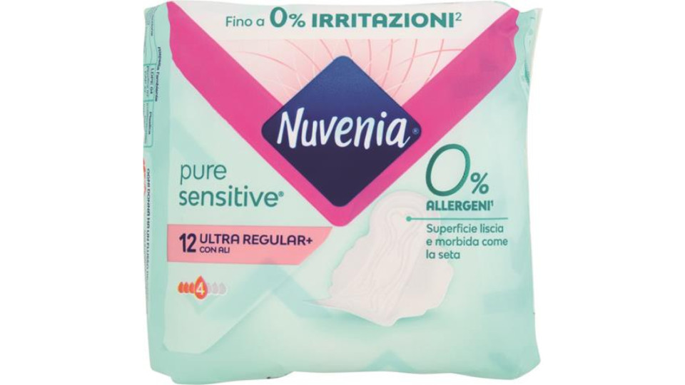 ASSORBENTI PURE SENSITIVE ULTRA CON ALI GIORNO 12 PEZZI