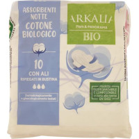 ASSORBENTI COTONE NOTTE ALI RIPIEGATI 10 PEZZI