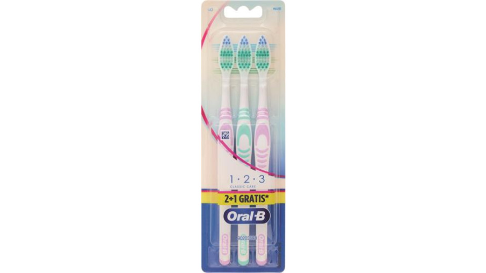 SPAZZOLINO MANUALE 123 CLASSIC CARE 3 PEZZI
