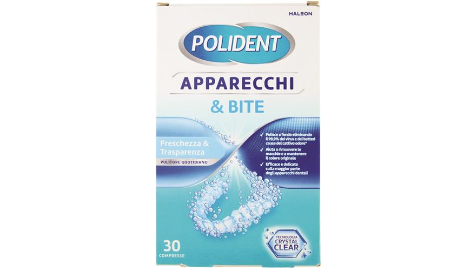 COMPRESSE PER LA PULIZIA DI APPARECCHI E BITE 30 PEZZI