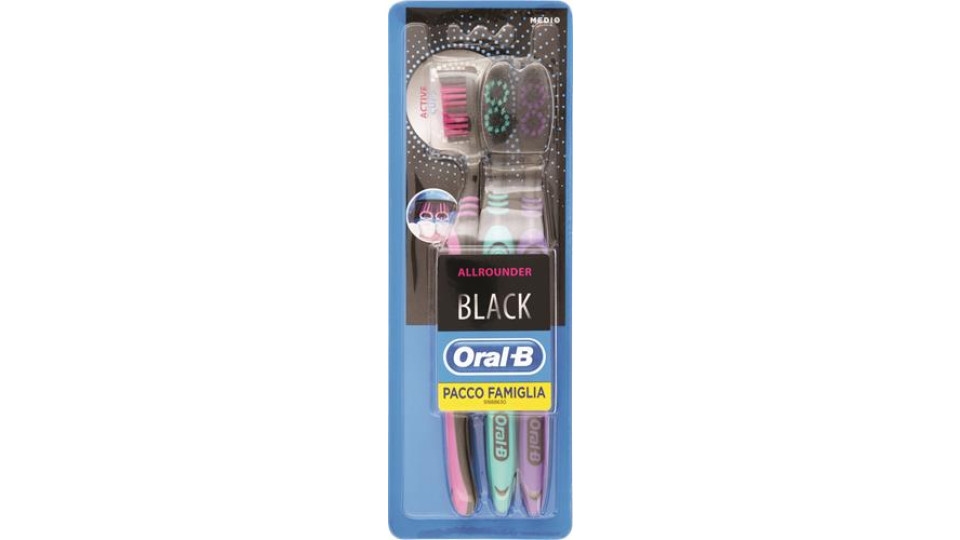 SPAZZOLINO MANUALE ROBIN HOOD BLACK 3 PEZZI