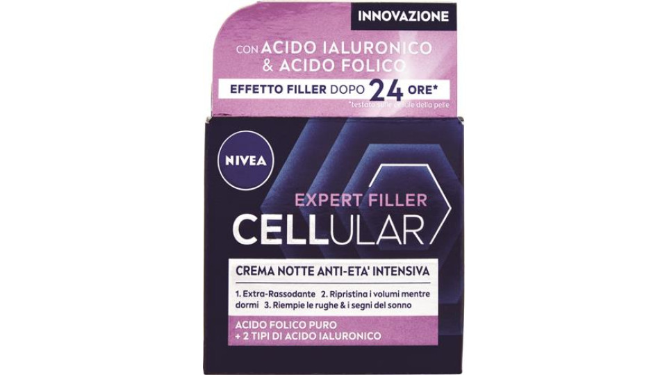CREMA VISO NOTTE ANTI-RUGHE + ROSSODANTE - HYALURONIC CELLULAR FILLER