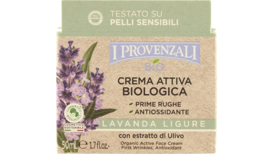 CREMA VISO ATTIVA BIOLOGICA LAVANDA LIGURE