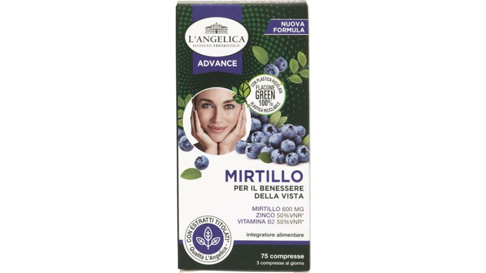 INTEGRATORE ALIMENTARE ANGELICA MIRTILLO 75CPR X6
