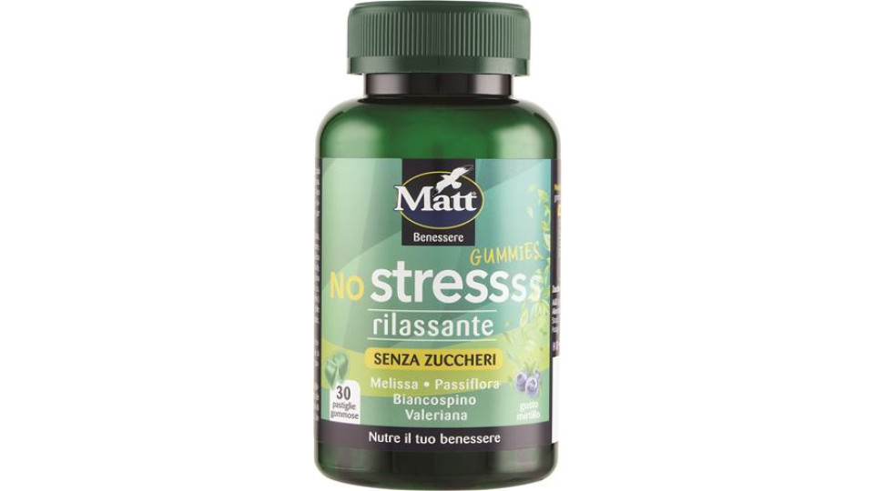 INTEGRATORE ALIMENTARE NO STREES GUMMIES MATT IN BARATTOLO DA 90GR