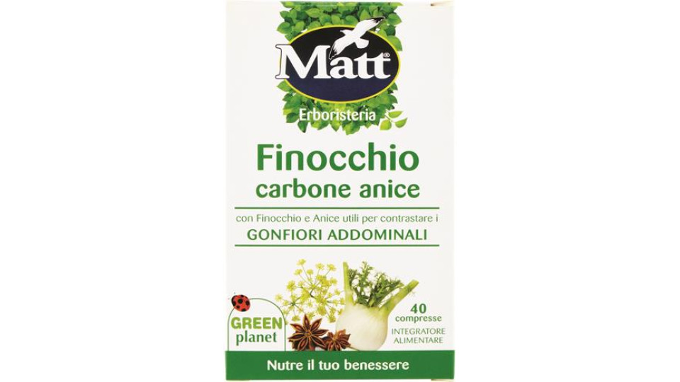 ERBORISTERIA FINOCCHIO CARBONE ANICE 40 COMPRESSE