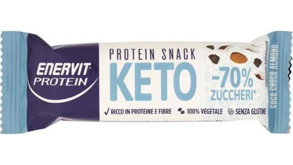 BARRETTA PROTEICA KETO ENERVIT CON COCCO CIOCCOLATO E MANDORLE 35GR