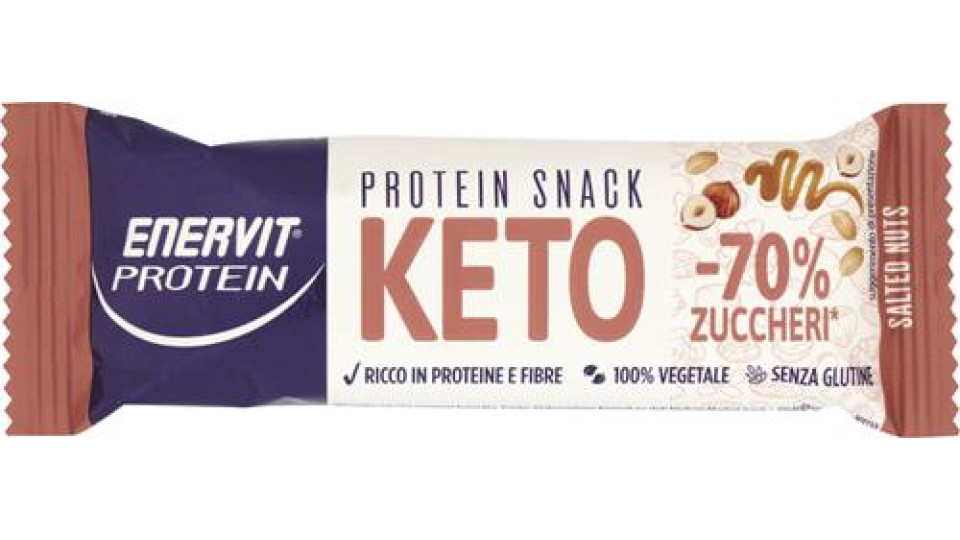BARRETTA PROTEICA ENERVIT KETO CON NOCCIOLE SALATE 35GR