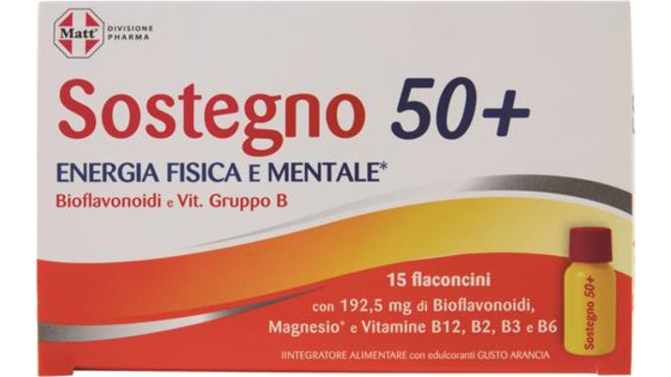 SOSTEGNO 50+ ENERGIA FISICA E MENTALE 15 FLACONCINI