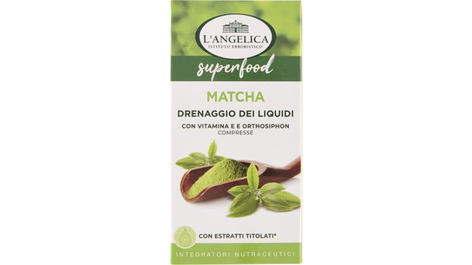 INTEGRATORE MATCHA DRENAGGIO DEI LIQUIDI CON VITAMINA E & ORTHOSIPHON 60 COMPRESSE
