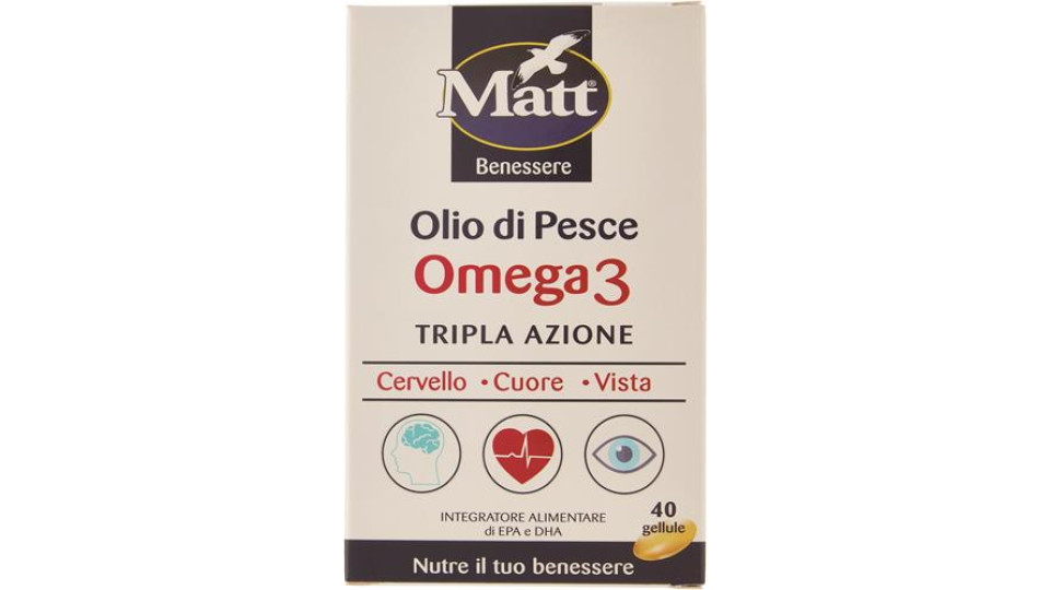 OLIO DI PESCE - INTEGRATORE DI OMEGA 3 PER LA FUNZIONE CARDIACA 40 GELLULE