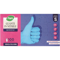 GUANTI NITRILE AZZURRO TG.S 100 PEZZI