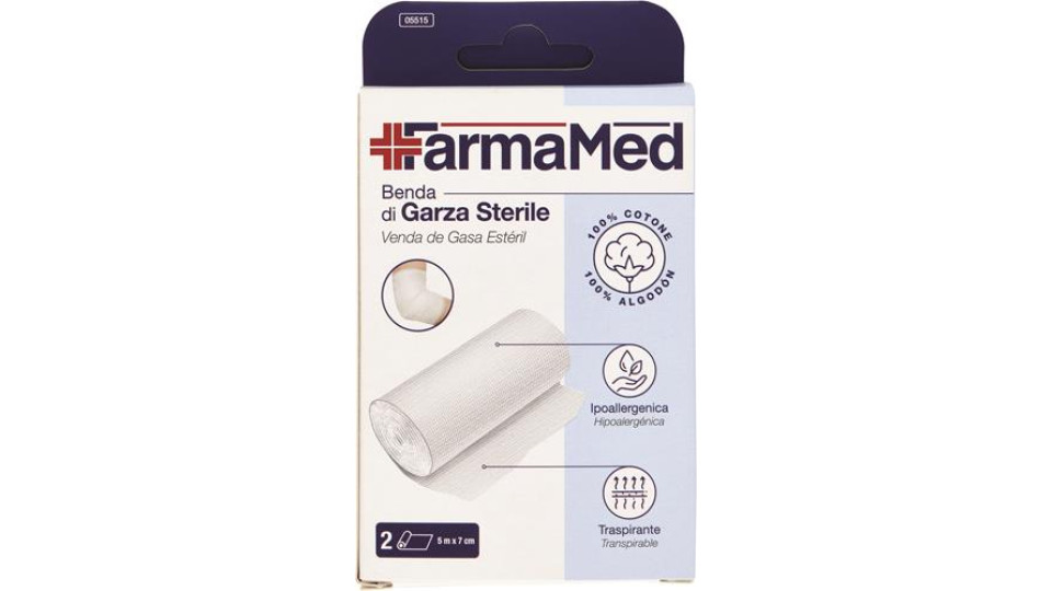 BENDA GARZA STERILE 5MX7CM 2 PEZZI