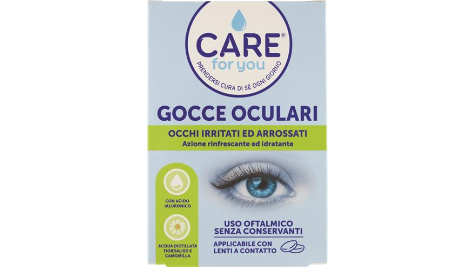 CARE FOR YOU GOCCE OCULARI MONODOSE 10 PEZZI RICHIUDIBILI