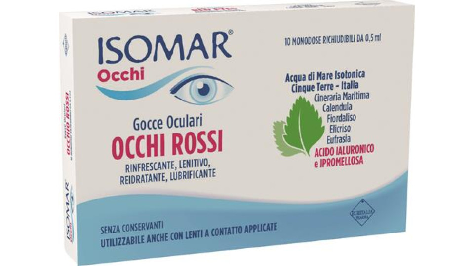 ISOMAR GOCCE OCULARIMONODOSE OCCHI ROSSI 10X0.5ML