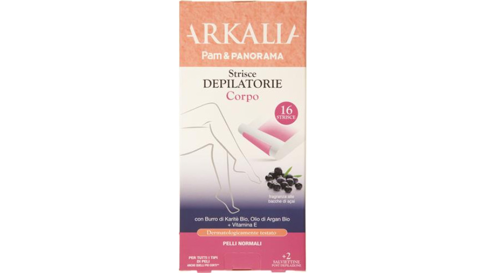 STRISCE DEPILATORIE CORPO PELLI NORMALI 16 PEZZI