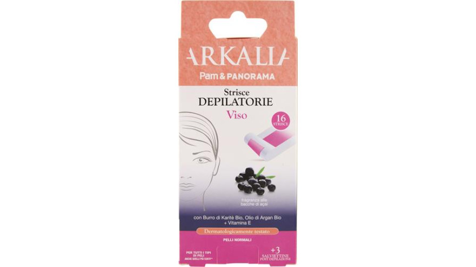 STRISCE DEPILATORIE VISO PELLI NORMALI 16 PEZZI