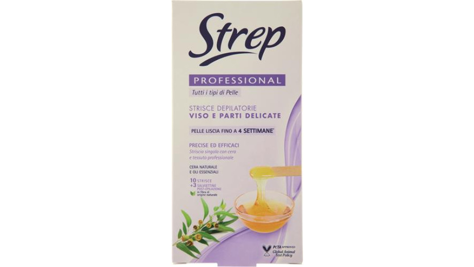 STRISCE DEPILATORIE VISO-PARTI DELICATI PROFESSIONALI