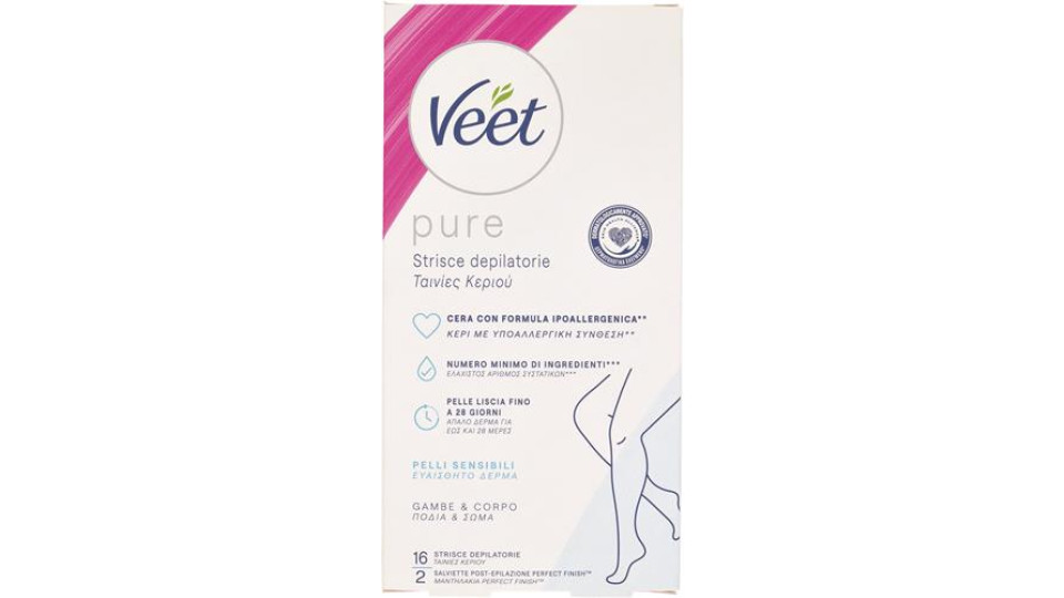 STRISCE DEPILATORIE CORPO IPOALLERGENICHE 16 PZ