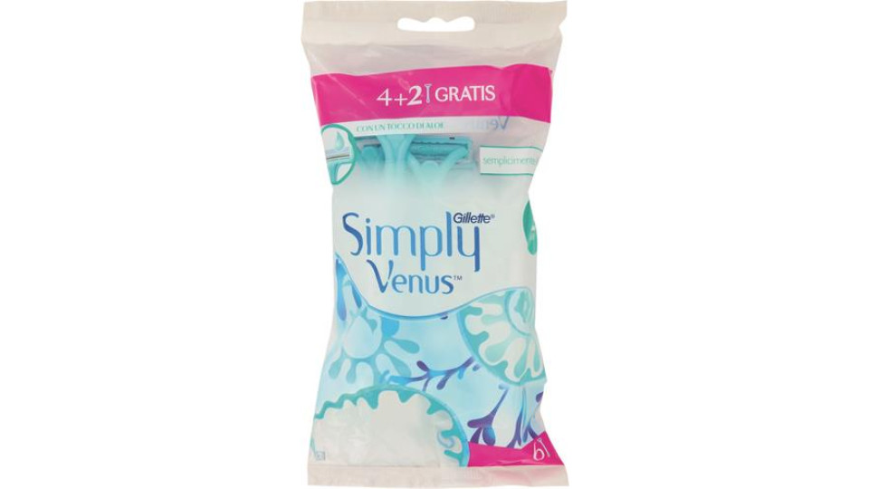 RASOIO VENUS SIMPLY2 USA&GETTA 4+2 PEZZI