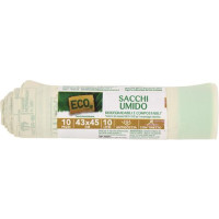 SACCO IMMONDIZIA PER UMIDO CON TIRETTO 10LT 43X45CM 10 PEZZI