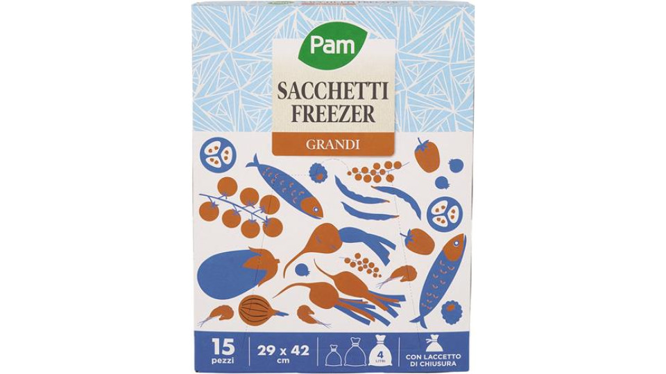 SACCHETTI FREEZER GRANDI 15 PEZZI