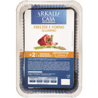 CONTENITORE ALLUMINIO CON COPERCHIO 2 PORZIONI 5 PEZZI