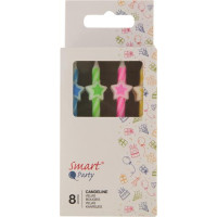 CANDELINE ARCOBALENO STELLINA 8 PEZZI