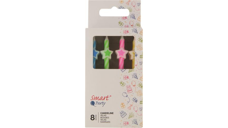 CANDELINE ARCOBALENO STELLINA 8 PEZZI