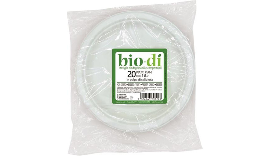 PIATTI COMPOSTABILI PIANI DIAM.23CM 20 PEZZI