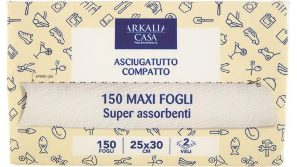ASCIUGATUTTO IN FOGLI 150 PEZZI