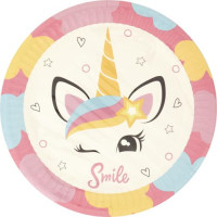 PIATTI 18CM UNICORN 8 PEZZI