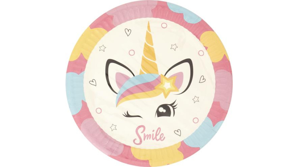 PIATTI 18CM UNICORN 8 PEZZI