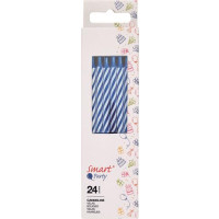 CANDELINE AZZURRE + 24 SUPPORTI