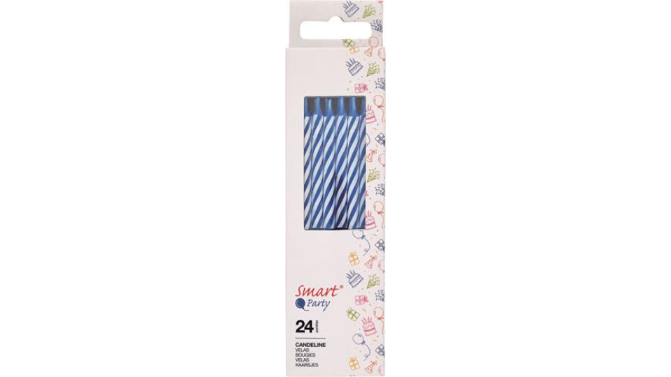 CANDELINE AZZURRE + 24 SUPPORTI
