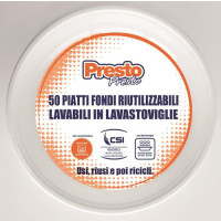PIATTI FONDI RIUTILIZZABILI DIAM.22CM 20 PEZZI