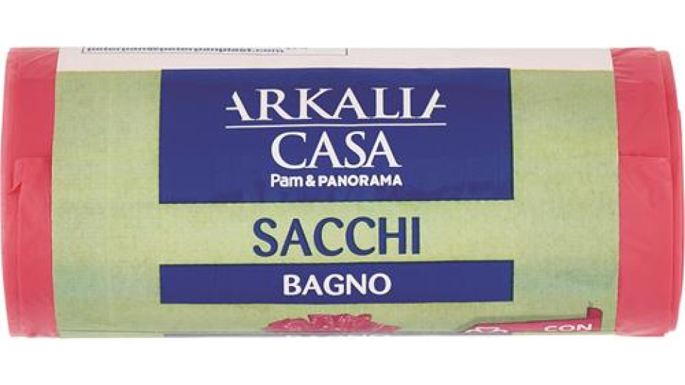SACCO IMMONDIZIA BAGNO CON LACCI ROSA 10LT 35X50CM 20 PEZZI