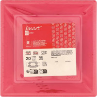 PIATTI REU 18X18 FUCSIA 6 PEZZI