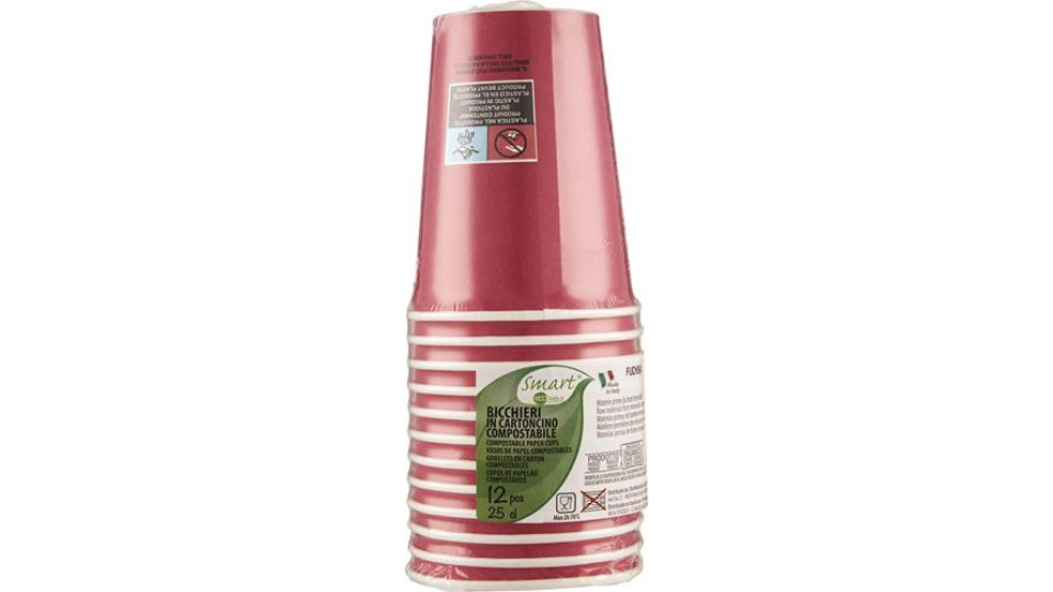 BICCHIERE CARTA + PLA 20 CL FUCSIA