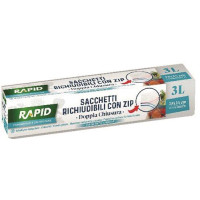 SACCHETTI RICHIUDIBILI ZIP 3 LITRI