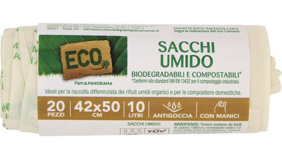 SACCO IMMONDIZIA PER UMIDO 10LT 42X50 20 PEZZI