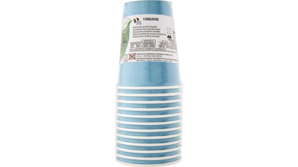 BICCHIERE CARTA + PLA 20 CL TURCHESE