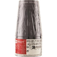BICCHIERE 30CL TRASPARENTE RIUTILIZZABILE NERO 8 PEZZI