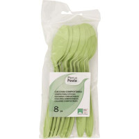 CUCCHIAI COMPOST VERDI 8 PEZZI
